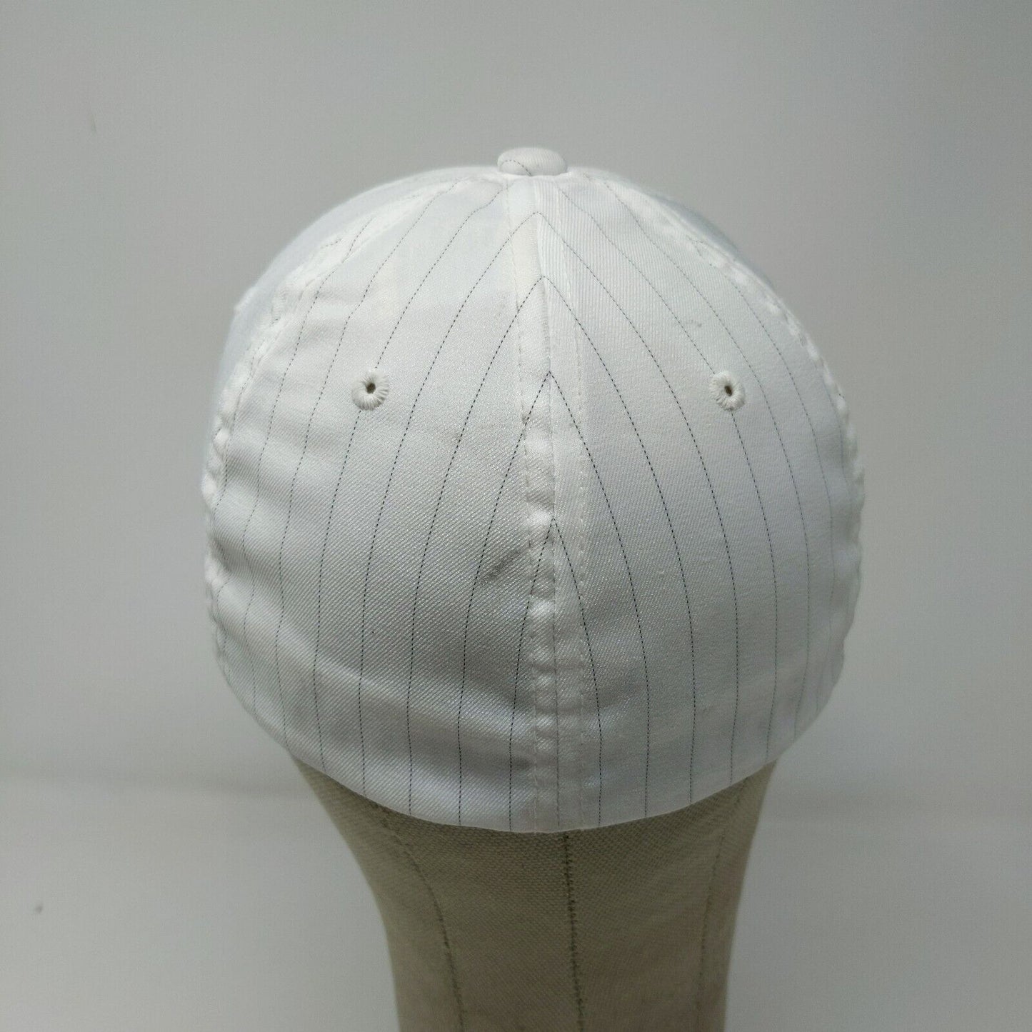 FlexFit Men's Ford Racing Fitted Hat White Striped Size S/M Embroidered Logo