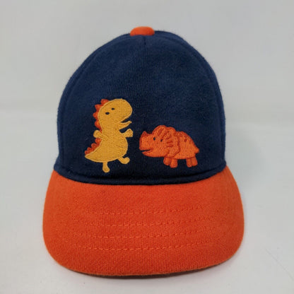 Gymboree Baby Stretchy Hat Blue Size 0-3 Months Embroidered Dinosaurs