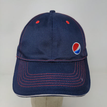 Soda Gear Mens Pepsi Strapback Hat Blue OSFA Embroidered Logo