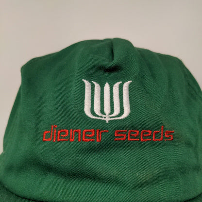 Diener Seeds Mens Snapback Hat Green Adjustable Embroidered Logo Farmer