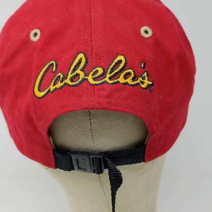 Paramount Headgear Cabela's Slideback Hat Embroidered Logo Red OSFA