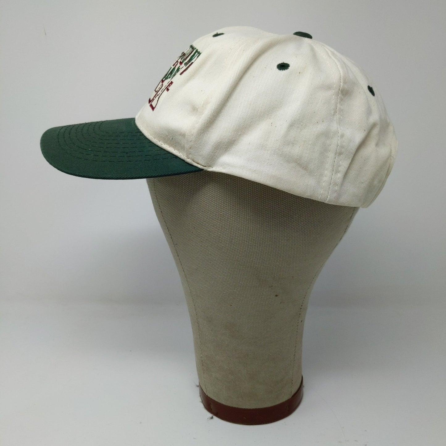 Toppers Clinton County BEEF Snapback Hat White Green Embroidered Text OSFA