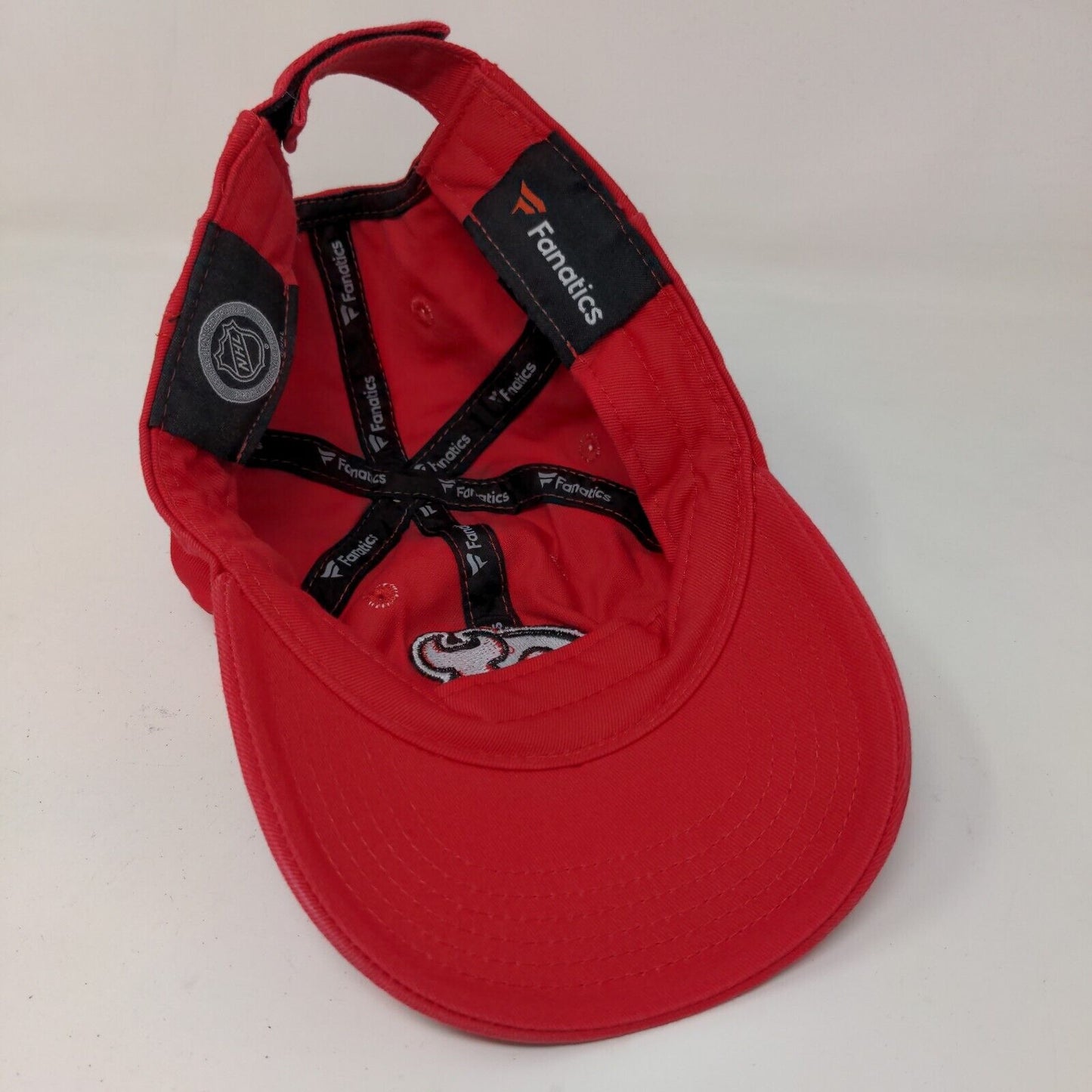 Fanatics Boy's NHL Strapback Hat Red OSFM Embroidered New Jersey Devils Logo