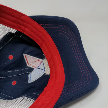 Valvoline Men's Snapback Mesh Back Hat Blue White OSFA Embroidered Logo