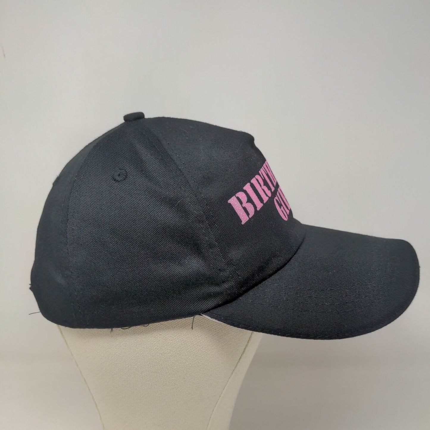 Unbranded Girl's Strapback Hat Black Adjustable Graphic Birthday Girl