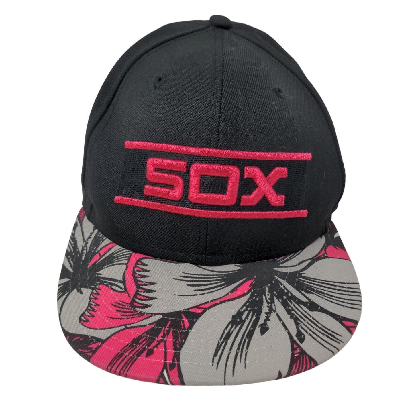 New Era Men's Fitted Hat Black Size 7 55.8CM Chicago White Sox Logo Cooperstown