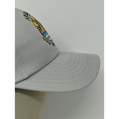 Rare SAMPLE Mens Aruba Way Golf Tournament Hat Gray Mesh Back Strapback