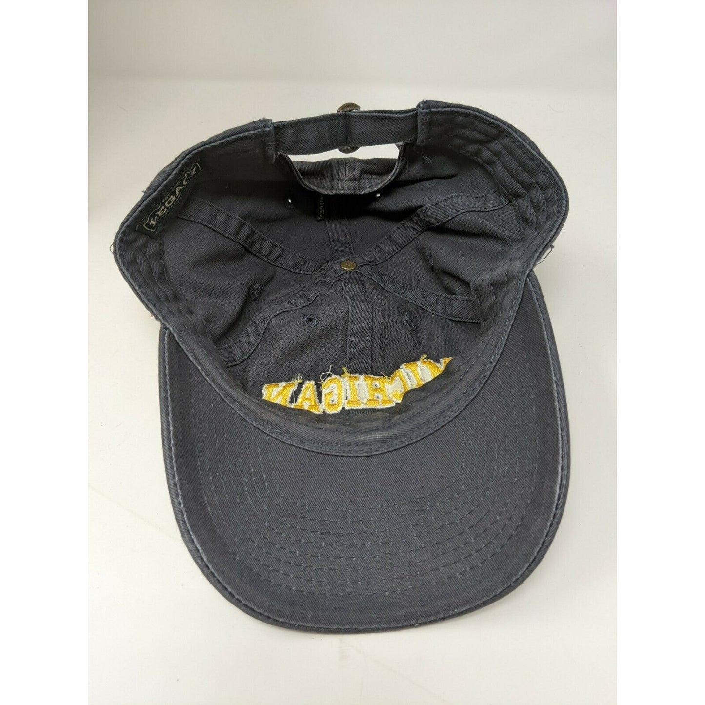 Legacy 92 Michigan Hat Embroidered Spell Out Slideback Cap Black