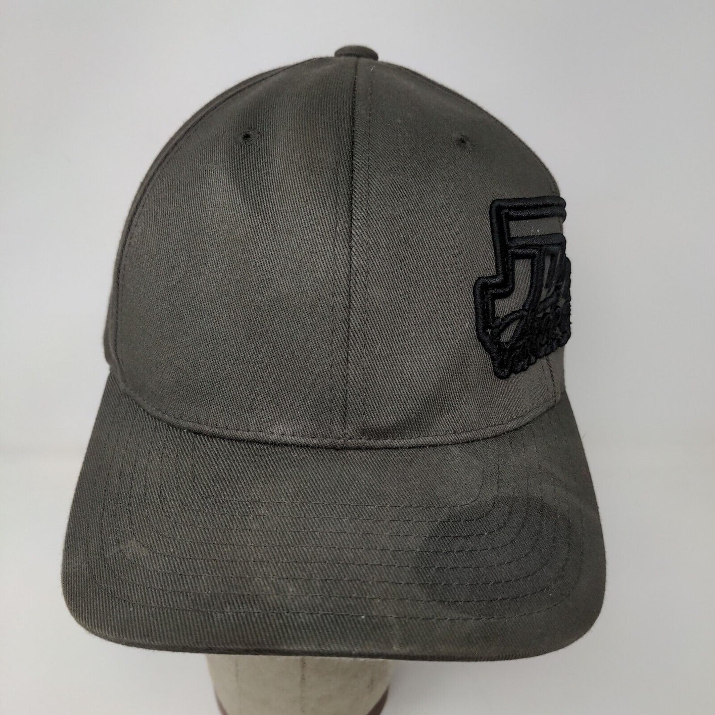 Yupoong Men's FlexFit JDK Fitted Hat Gray Size L/XL Embroidered Logo