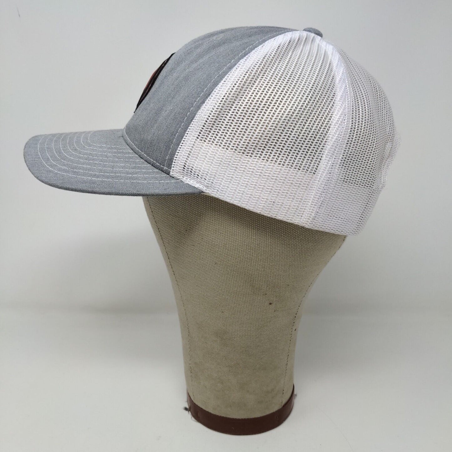 Richardson Mens Gnarlhorn Snapback Mesh Back Hat White Gray Adjustable