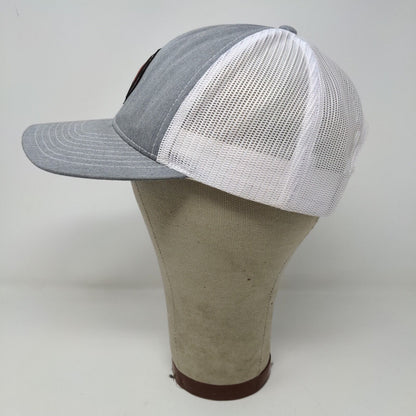 Richardson Mens Gnarlhorn Snapback Mesh Back Hat White Gray Adjustable