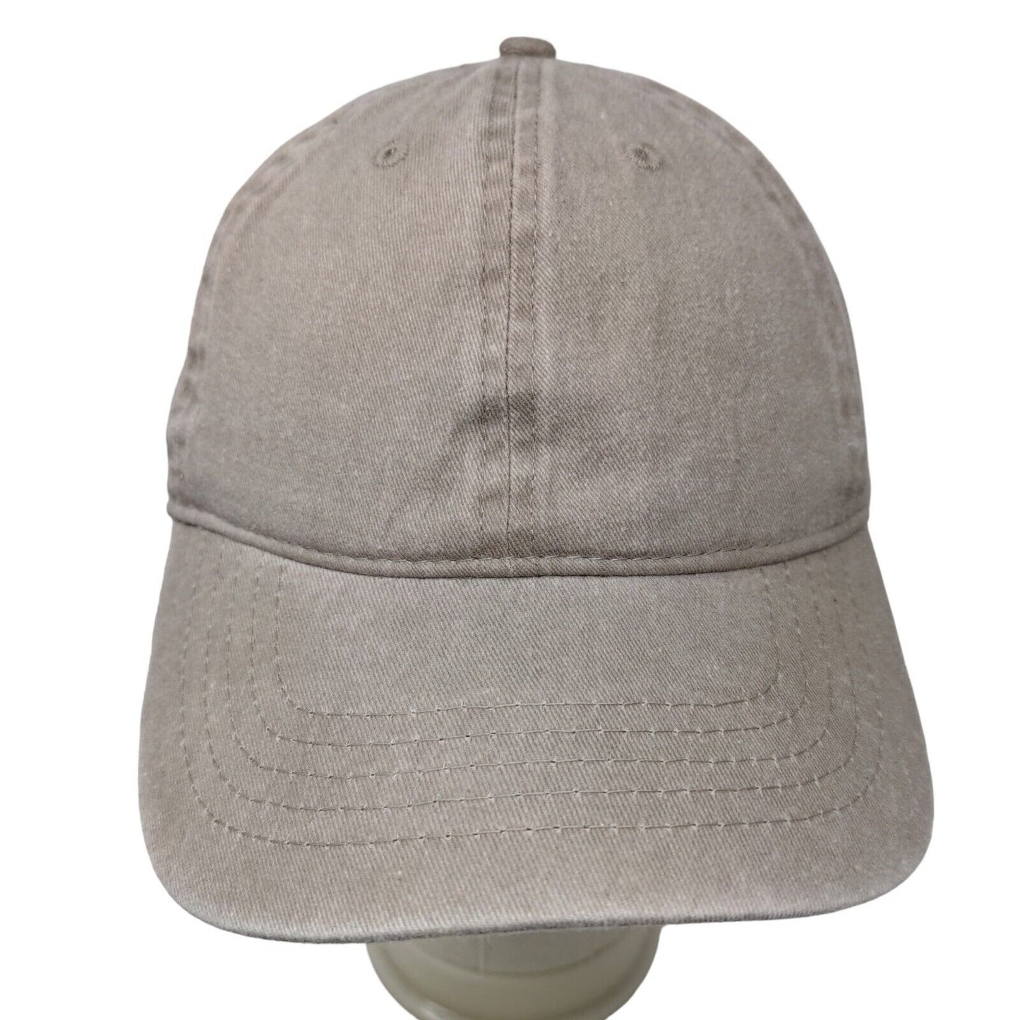 Unbranded Men's Strapback Hat Tan Size OSFM Blank Adjustable