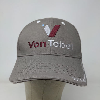 Von Tobel Men's Strapback Hat Gray Adjustable Embroidered Logo