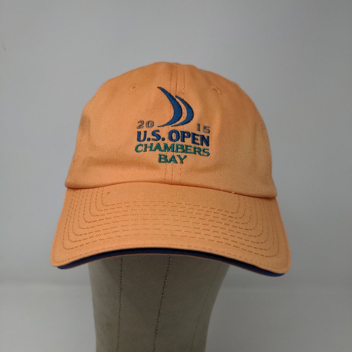 USGA Men's Slideback Hat Orange Adjustable US Open Chamber's Bay 2015