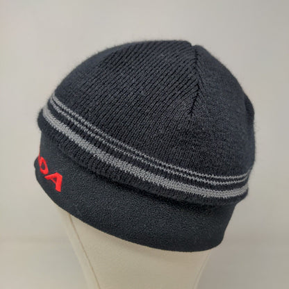 Running Room Men's Knit Beanie Hat Black Size OS 100% Acrylic Embroidered Canada