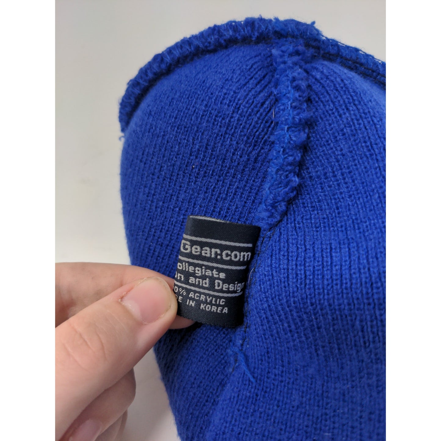 PrepGear Beanie Hat 100% Acrylic Red White Blue Embroidered WB Logo