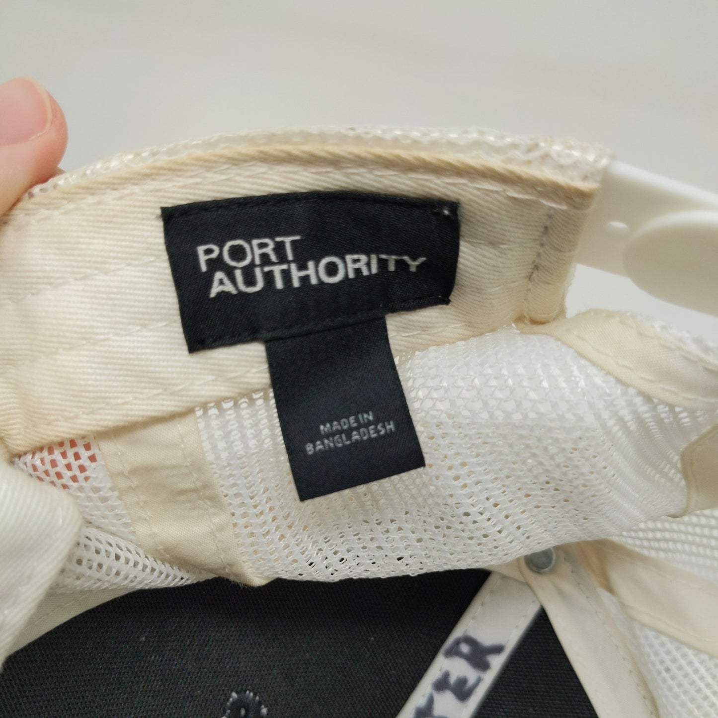 Port Authority Snapback Meshback Hat Embroidered ZLL Black White