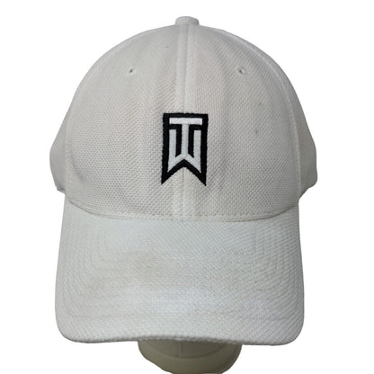 Nike Tiger Woods Men's Fitted Flexfit Hat White Embroidered Logo Distressed