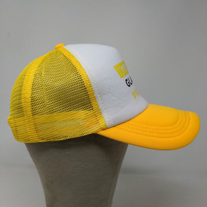 Dollar General Mens Yellow Glasses Project Snapback Mesh Back Hat Yellow White
