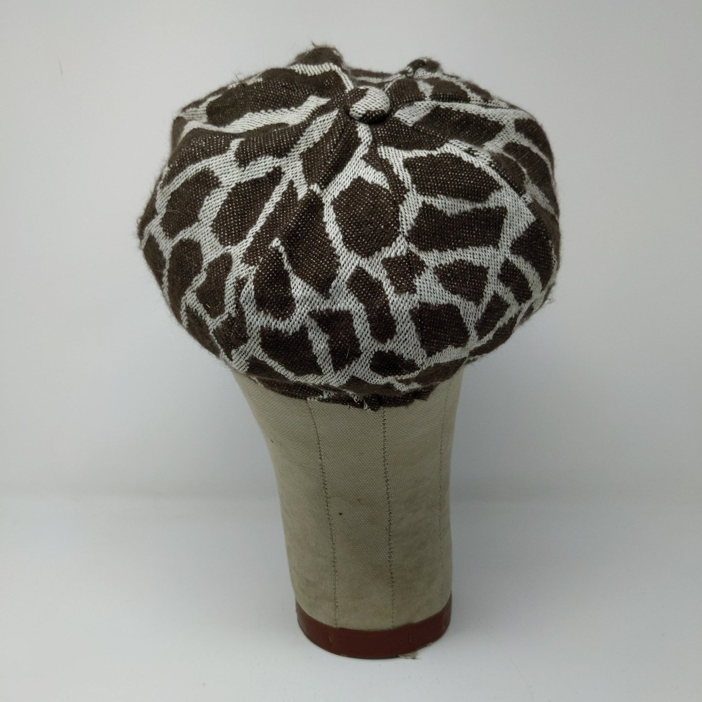 Angela & William Cheetah Print Pattern Hat Brown White OSFA Logo