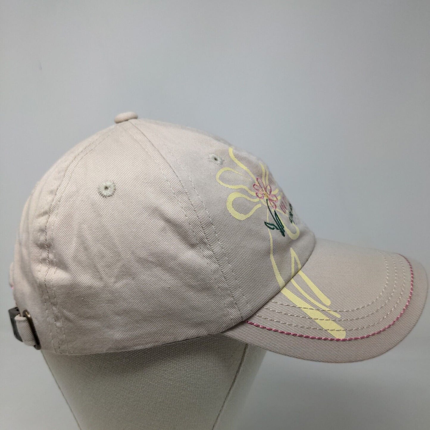 Unbranded Women's In the Village Spa Hat Pink Embroidered Logo Flower