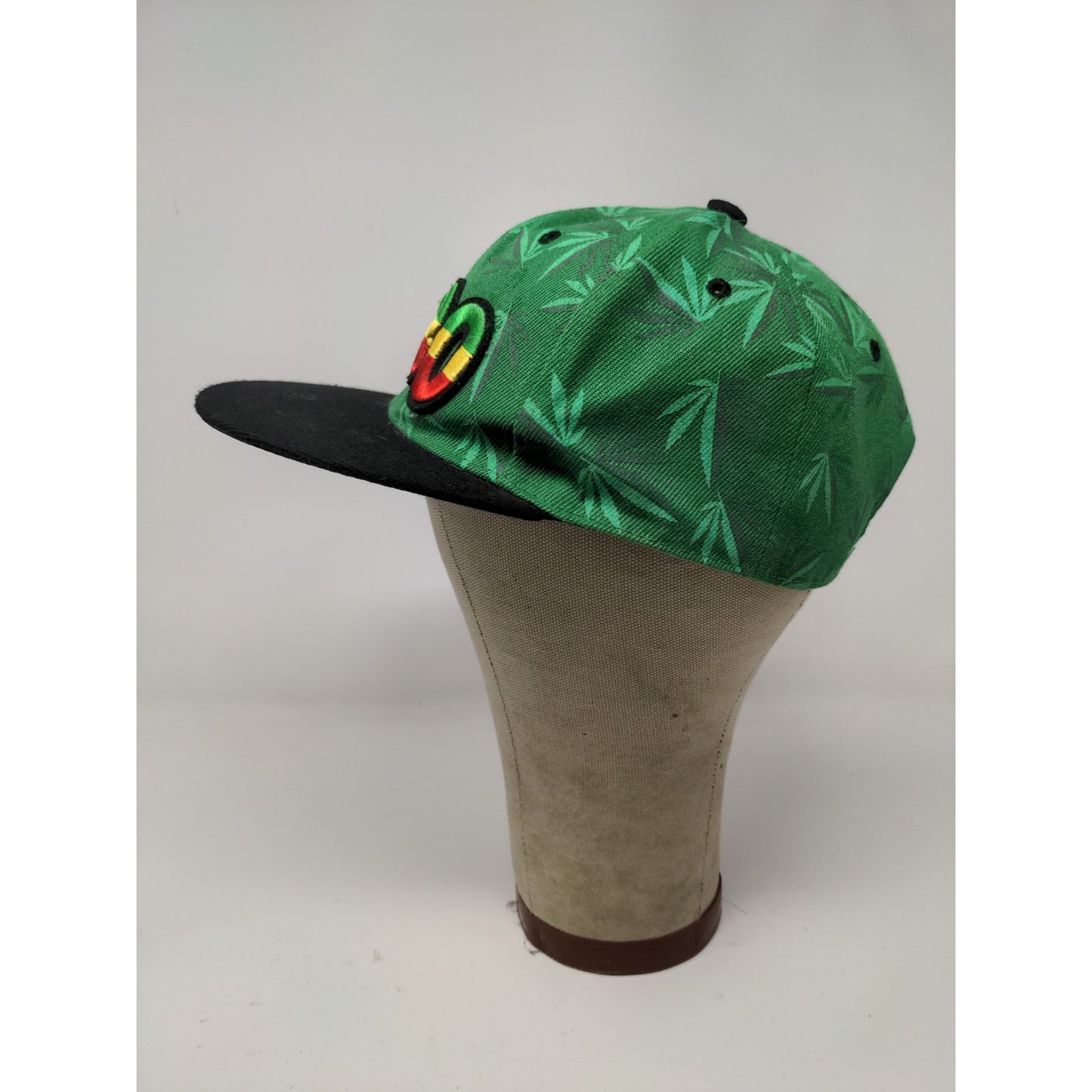 4:20 Snapback Flate Bill Hat Ganja Weed MJ Hat Green Embroidered Logo