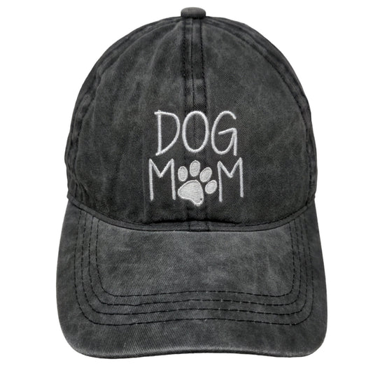 David & Young Women's Slideback Hat Gray OSFM Dog Mom Embroidered Logo