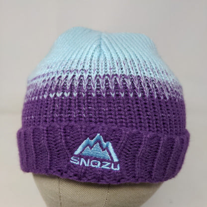 Snozu Youth Knit Beanie Hat Gap Blue Purple Ombre One Size 18M to 6