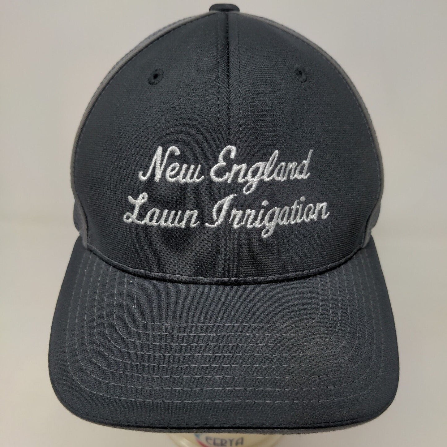 Richardson Men's New England Lawn Irrigation Fitted Mesh Back Hat Black SZ L/XL