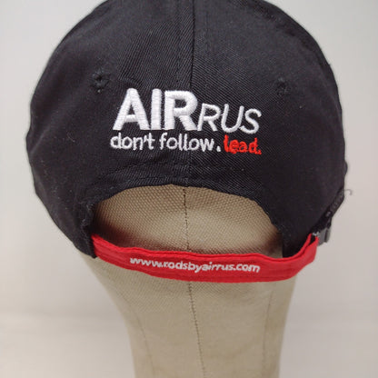 AirRus Slideback Hat Embroidered Logo Spell Out Don't Follow Lead Black Red