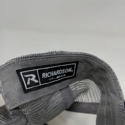 Blue Star Redi Mix Richardson Style 111 Gray White Hat Snapback Size MD / LG