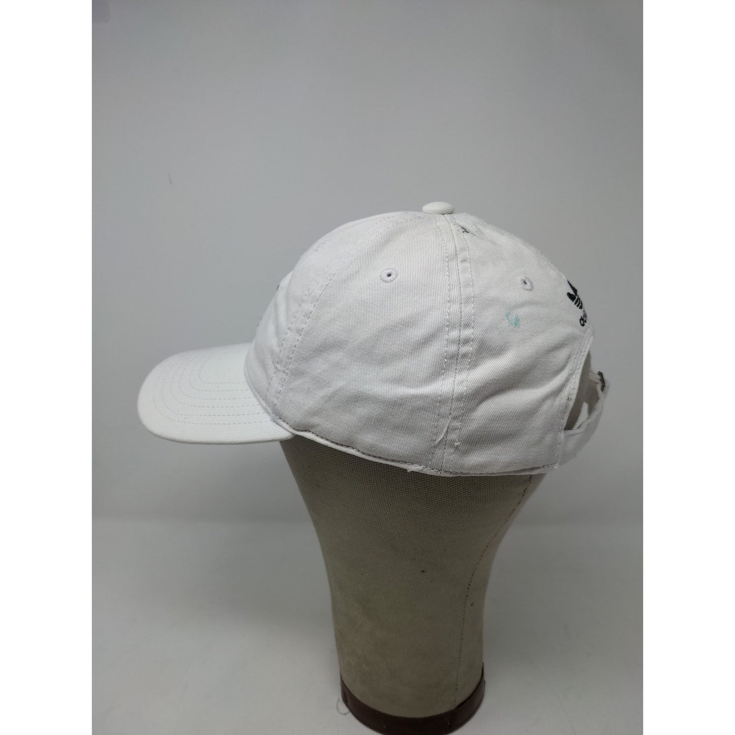 Womens Adidas Slideback Hat Embroidered Trefoil Logo OSFW White