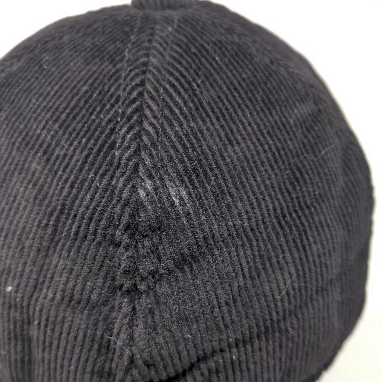 Republic Airways Men's Corduroy Fitted Hat Black Size 57CM Embroidered Logo