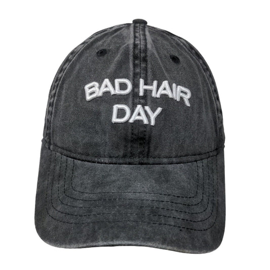 Unbranded Women's Slideback Hat Black Size OSFM Embroidered Bad Hair Day