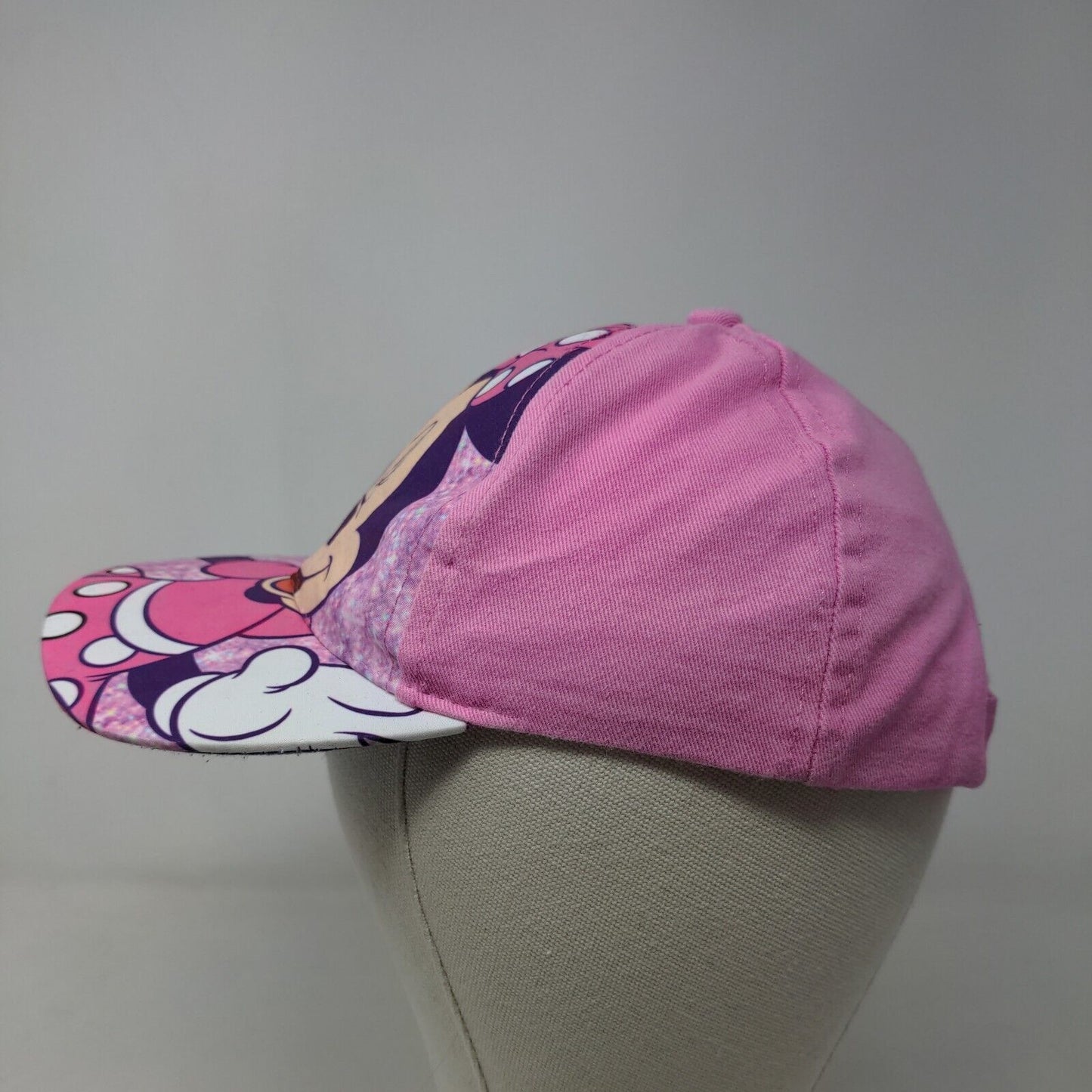 Disney Junior Girl's Minnie Mouse Strapback Hat Pink Size Toddler Big Print