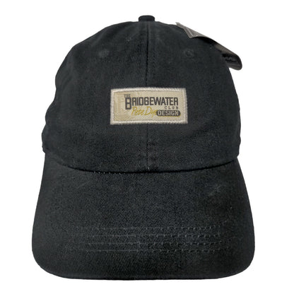 Bridgewater Golf Club Strapback Hat Black Adjustable Embroidered Logo