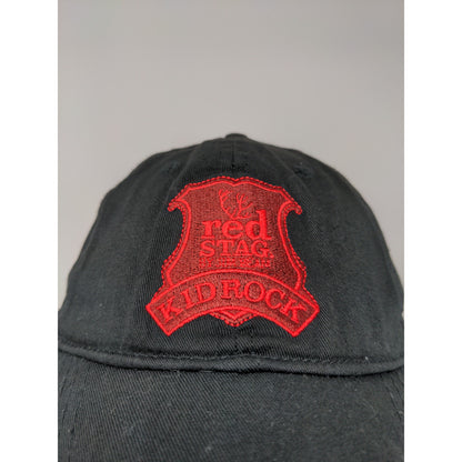 Red Stag Kid Rock Strapback Hat Drink Smart Embroidered Logo OSFA Black Red
