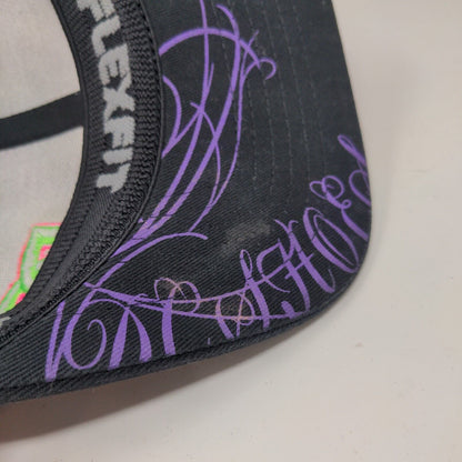 Flexfit Men's DC Shoes Fitted Hat Cap Black Size S-M Embroidered Logo