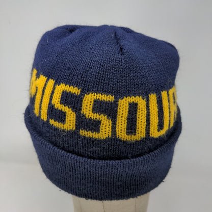Unbranded Men's Missouri Tigers Knit Beanie Hat Cap Blue OSFA Spell Out