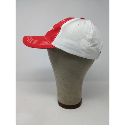 FLW Major League Fishing Strapback Hat Red & White Embroidered Logo SEE DESC