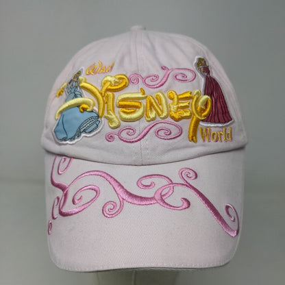 Walt Disney World Girl's Strapback Hat Pink Youth Embroidered Cinderella Aurora