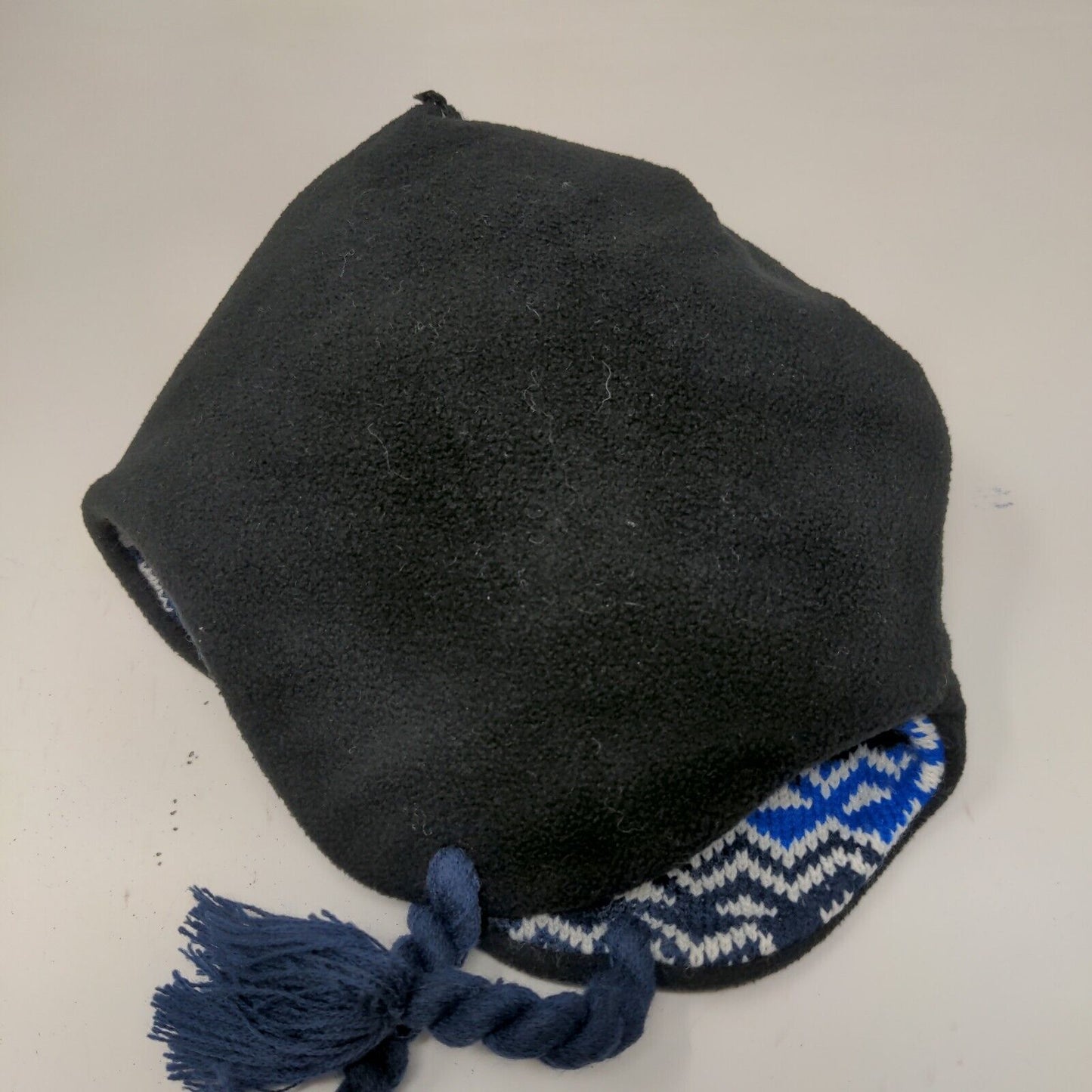 Royal Women's Trapper Beanie Hat Ear Flaps Pom Poms Blue Arrows Warm W/Mittens