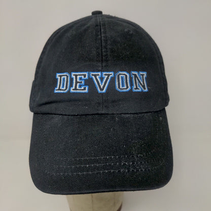 ADAMS Upscale Fashion Headwear Devon Black Strapback Hat Cap Embroidered