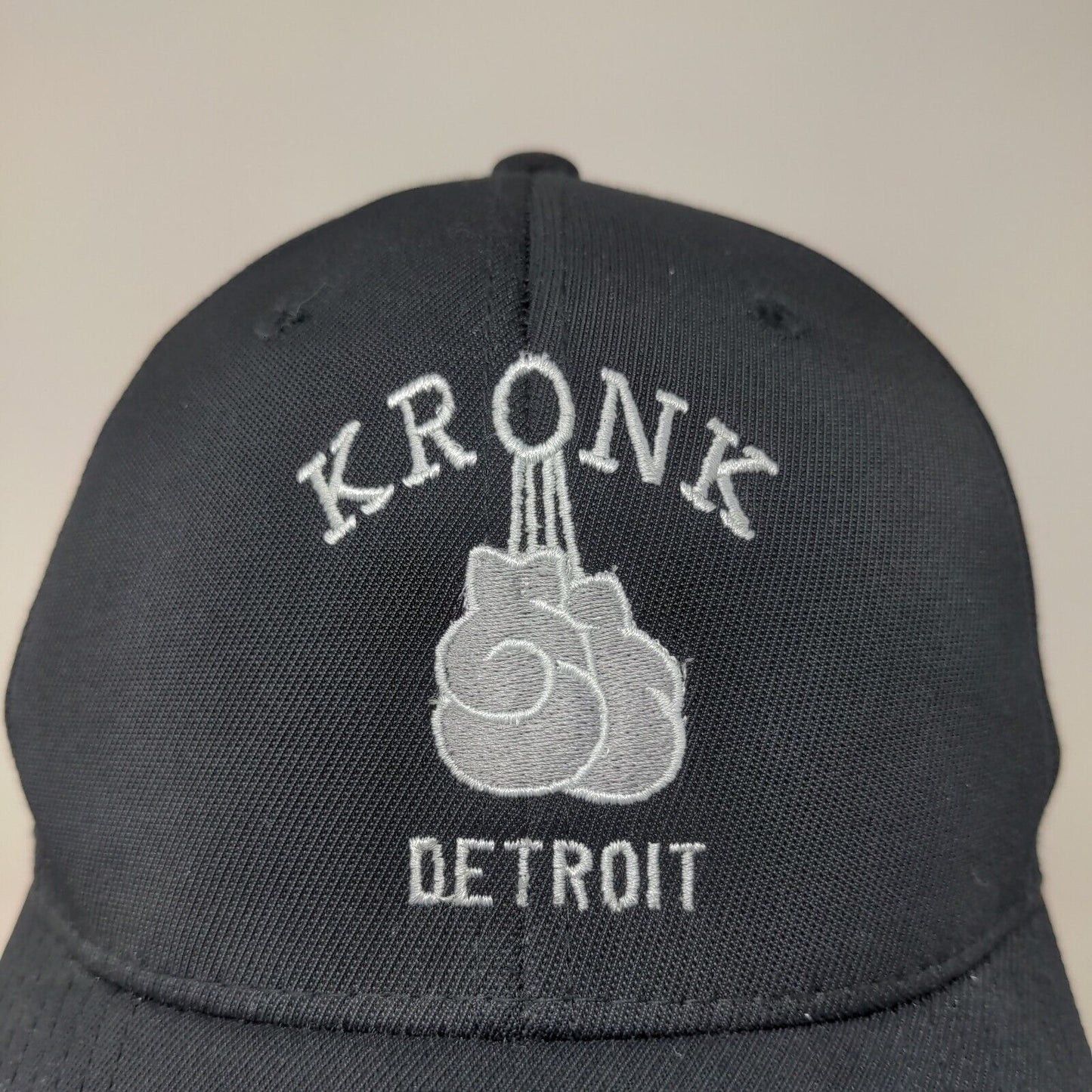 Flexfit Men's Kronk Detroit Fitted Hat Black Size S-M Embroidered Gloves Boxing