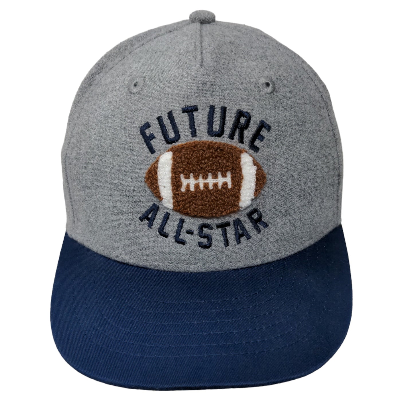 Carter's Boy's Snapback Hat Blue Gray Size 4-7 Embroidered Football Logo