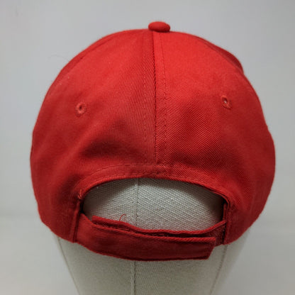 Milwaukee Tools Men's Strapback Hat Red Embroidered Logo Poly Cotton Blend