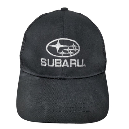 Subaru Men's Adventure Snapback Mesh Back Hat Black Adjustable Embroidered Logo