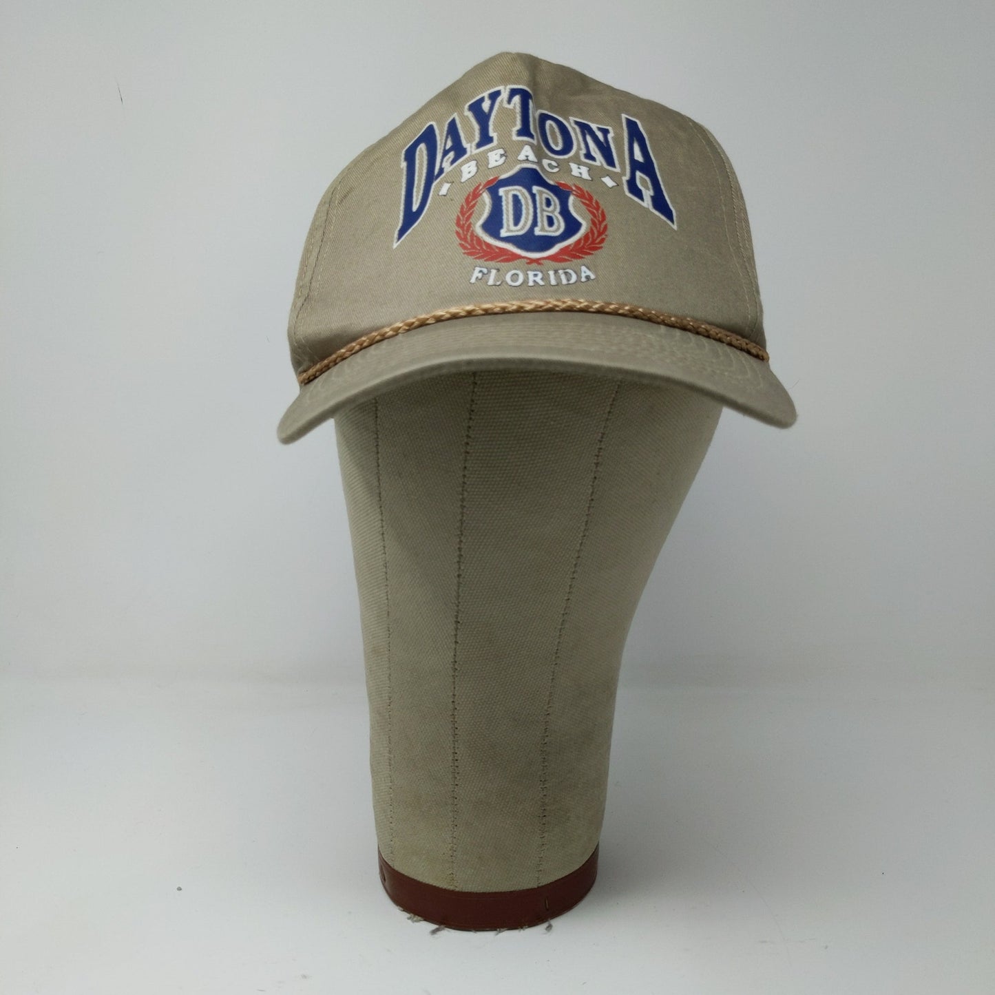 Cobra Daytona Beach Florida Double Snapback Trucker Hat Brown OSFA Rope