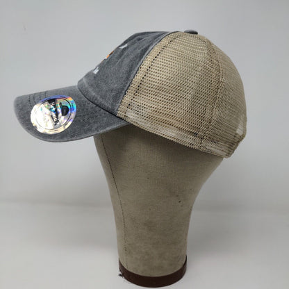 Unbranded Men's Women Want Me Fish Fear Me Slideback Mesh Back Hat Gray Tan