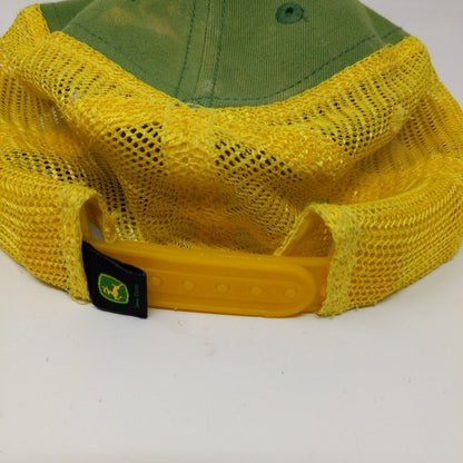 John Deere Toddler Hat Green Yellow One Size Meshback Snapback Embroidered Logo